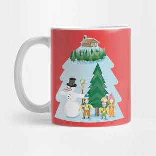 Children in the snow Mug